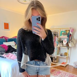 Thin Black and Grey Sweater